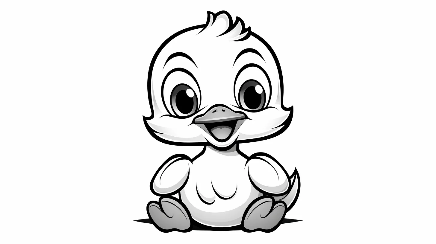 simple duckling sheet to color