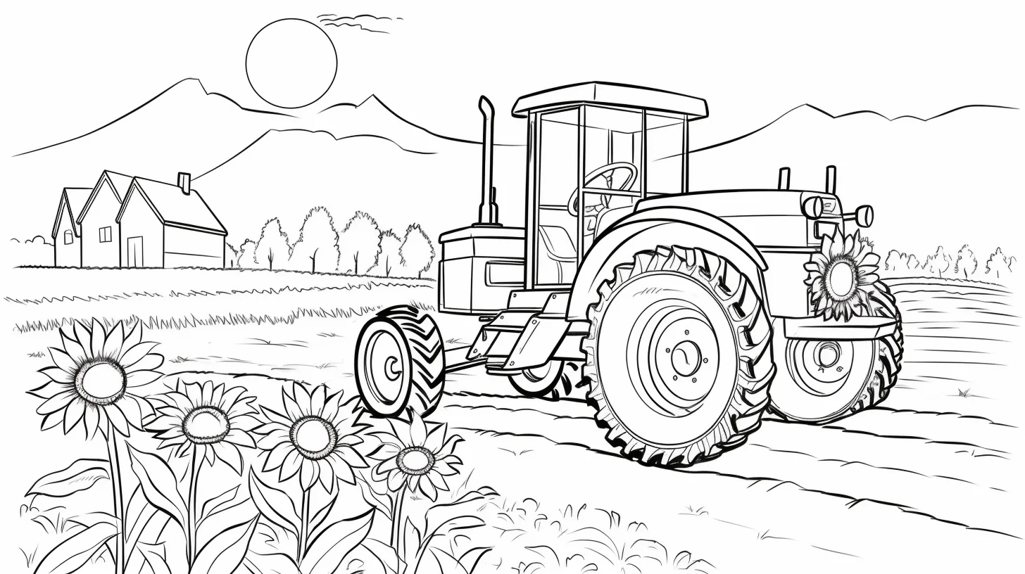 printable tractor coloring sheet