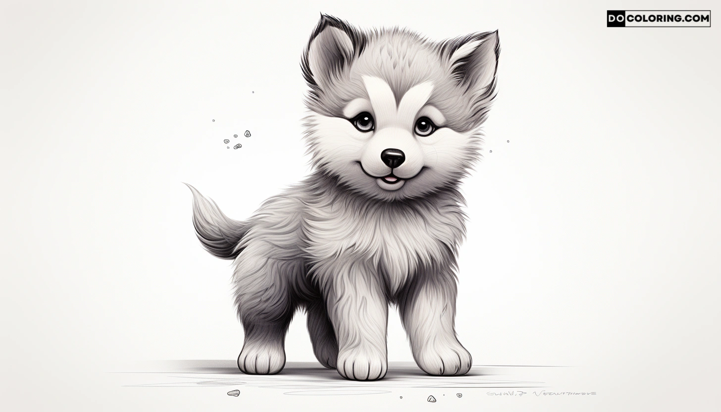 Baby Husky Coloring Pages to Print | DO Coloring