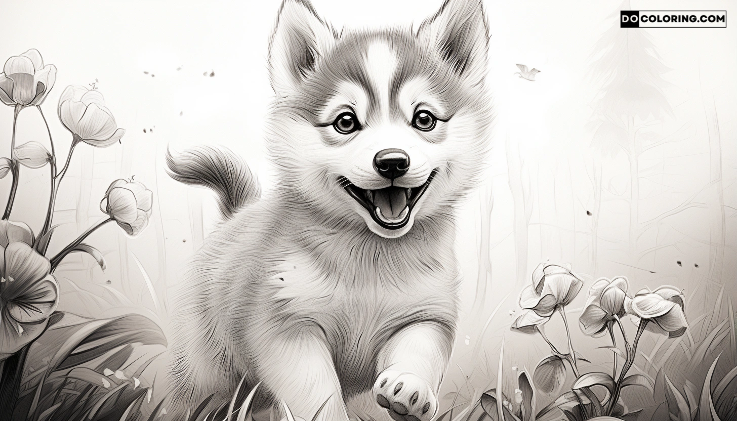 Baby Husky Coloring Pages to Print | DO Coloring