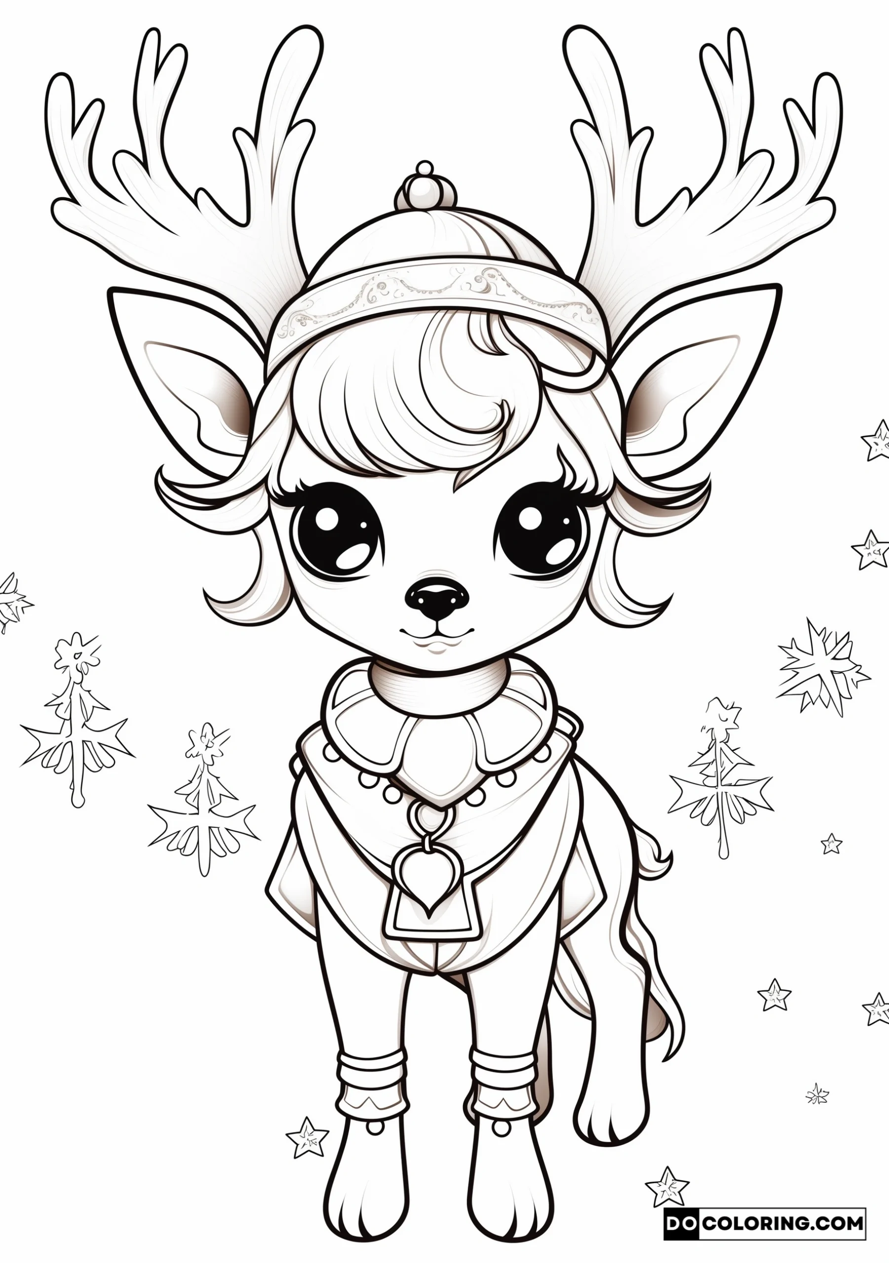 Cute Baby Reindeer Coloring Pages 2024 – Free Printable | DO Coloring